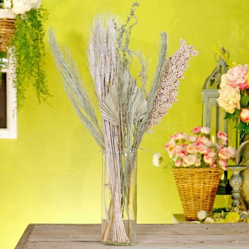 Gedroogde bloemen exotische wit-natuur mix, droge flora mix