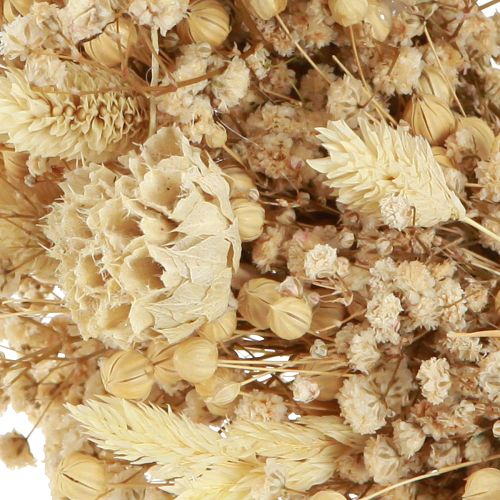 Artikel Droogbloemenkrans gebleekte sierkrans crème Ø25cm