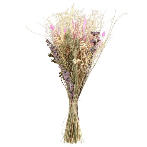 Artikel Droogbloemenboeket gras eucalyptus crème roze 200g