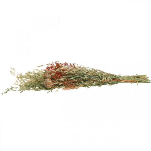 Artikel Boeket droogbloemen granen en klaprozen droogdecoratie 60cm 100g