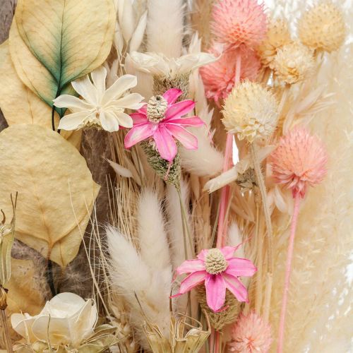 Boeket droogbloemen Boho Roze Gebleekte gedroogde decoratie 80cm 140g