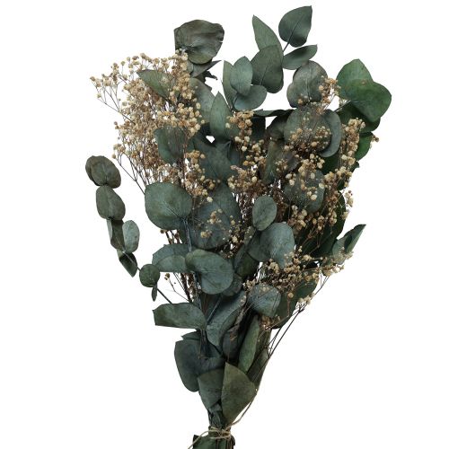 Artikel Droogboeket eucalyptus gypsophila geconserveerd 50cm groen