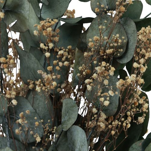 Floristik24 Droogboeket eucalyptus gypsophila geconserveerd 50cm groen