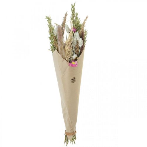 Floristik24 Boeket droogbloemen gras Phalaris strobloemen roze 60cm 110g