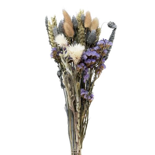 Droogbloemenboeket strobloemen strand lila paars 30cm