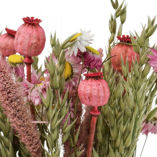 Artikel Droogbloemenboeket boeket weidebloemen roze H50cm 140g
