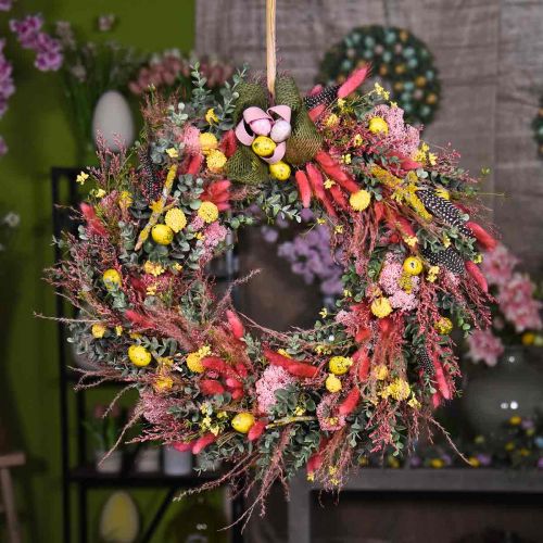 Artikel Droog gras lang roze veergras decoratief Miscanthus 75cm 10 st