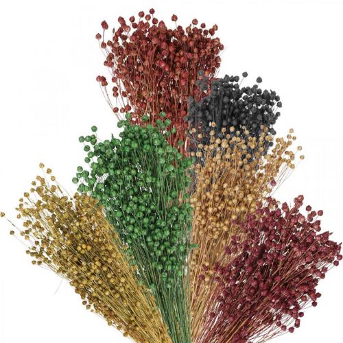 Artikel Droog gras siervlas diverse kleuren H50cm 80g