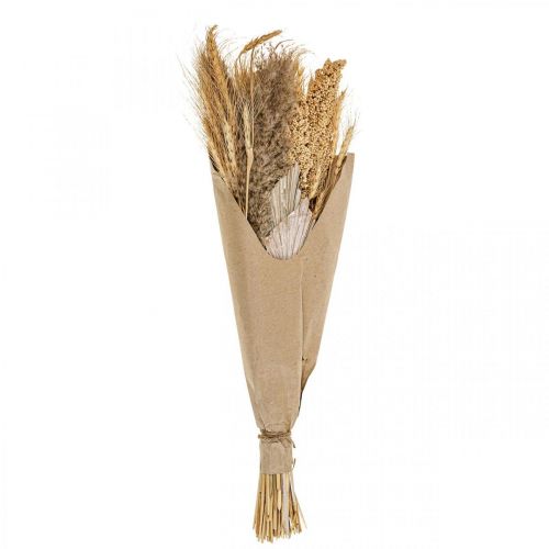 Floristik24 Droogboeket drooggras bos graan natuur, wit 74cm