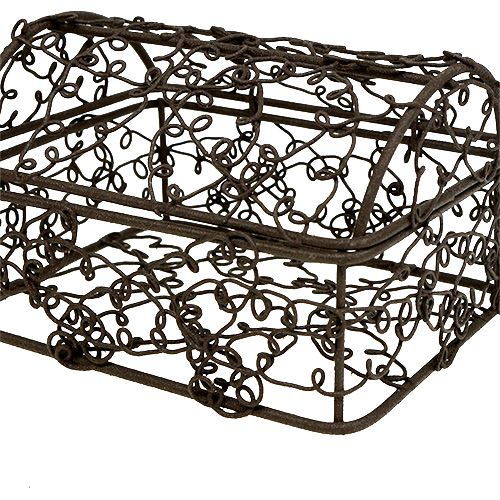 Floristik24 Borst van draad 7,5 cm x 10 cm / 9 cm x 12 cm bruine set van 2