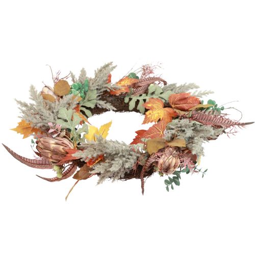 Deurkrans Protea Kunstkrans met herfstbladeren Ø55cm