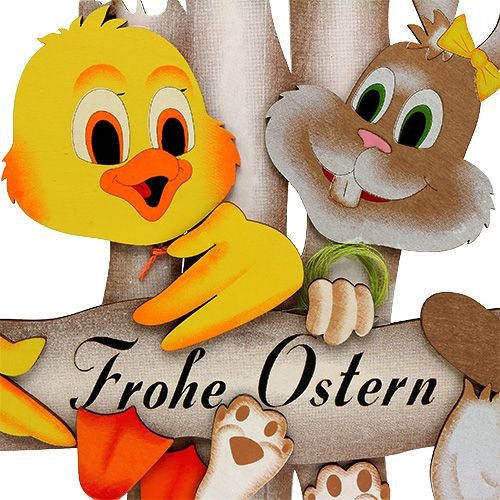 Floristik24 Deurbord Happy Easter 28cm x 32cm