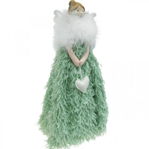 Floristik24 Deurstopper Kerst Engel Engel Figuur Groen H38cm