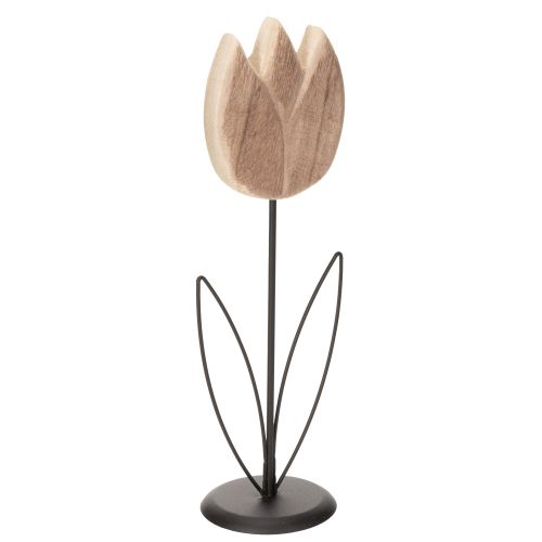 Decoratief tulpvormig object op een standaard voor een elegant en tijdloos interieur, 33,5 cm