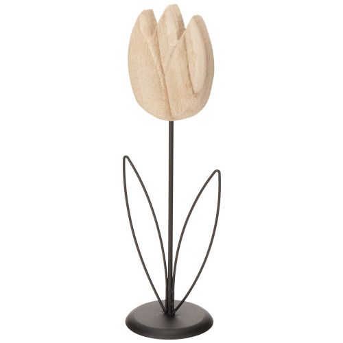 Artikel Decoratief tulpvormig object op een standaard voor een elegant en tijdloos interieur, 33,5 cm