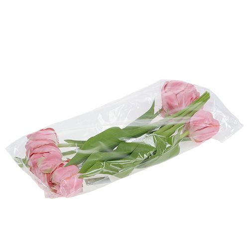 Floristik24 Tulp roze 37cm 6st