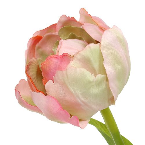 Floristik24 Tulp roze, groen 37cm 6st