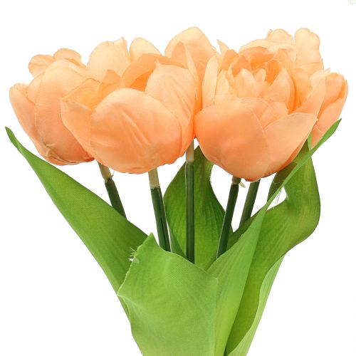 Floristik24 Tulp kunst perzik 26.5cm 5st