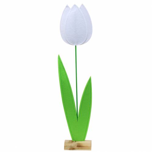 Floristik24 Vilten bloem tulp wit H88cm