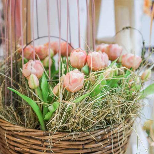 Floristik24 Tulp Bos Real Touch Kunstbloemen Kunsttulpen Roze