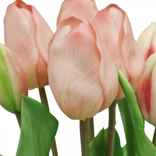 Artikel Kunsttulpen Real-Touch perzikroze 38cm bos van 7 st