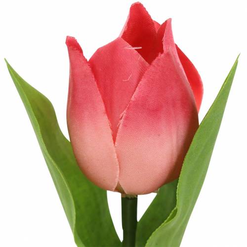 Floristik24 Tulpenmix kunstbloemen roze abrikoos 16cm 12st