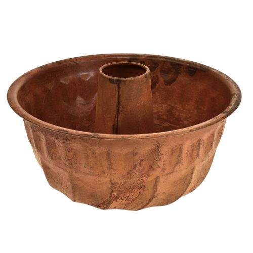 Floristik24 Plantenbak roest cakevorm keukendecoratie metaal Ø23cm H12cm