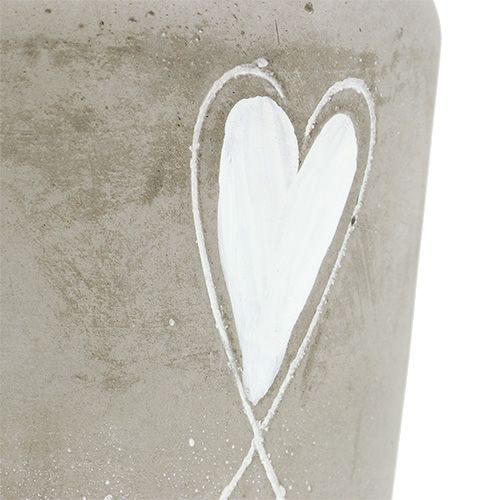 Floristik24 Planter beton met hart Ø11cm H10cm 5st