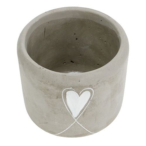 Floristik24 Planter beton met hart Ø11cm H10cm 5st
