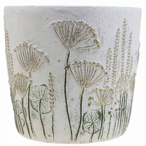 Floristik24 Plantenbak Grote Bloempot Keramiek Wit Goud Ø20.5cm H20cm