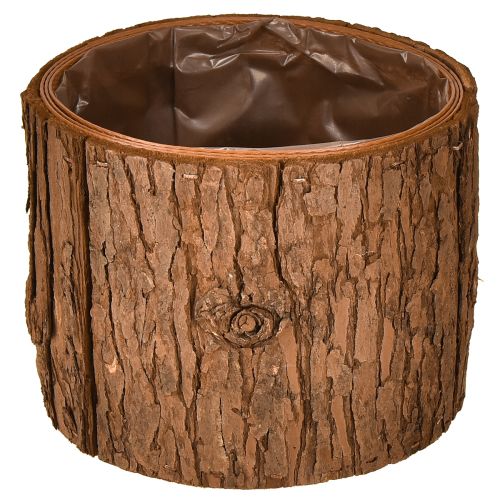 Bloempot houten ronde bloempot dennenschors Ø15cm H12,5cm