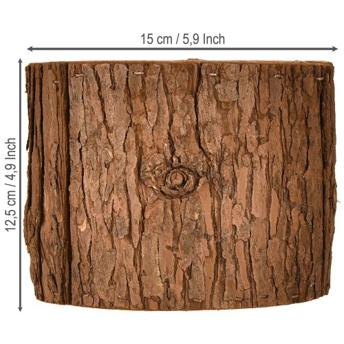 Artikel Bloempot houten ronde bloempot dennenschors Ø15cm H12,5cm