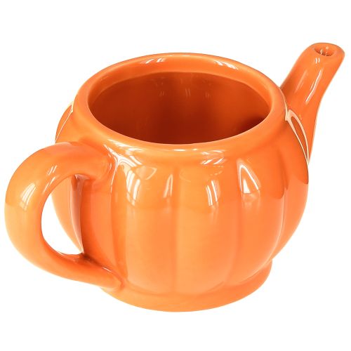 Artikel Plantenbak keramiek theepot oranje assorti 15×9×6,5cm 2 stuks