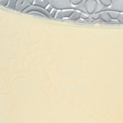 Artikel Metalen plantenbak, pastelgeel, Ø16cm H14cm