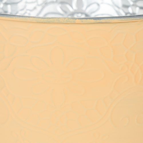 Artikel Metalen plantenbak, pasteloranje, Ø16cm H14cm