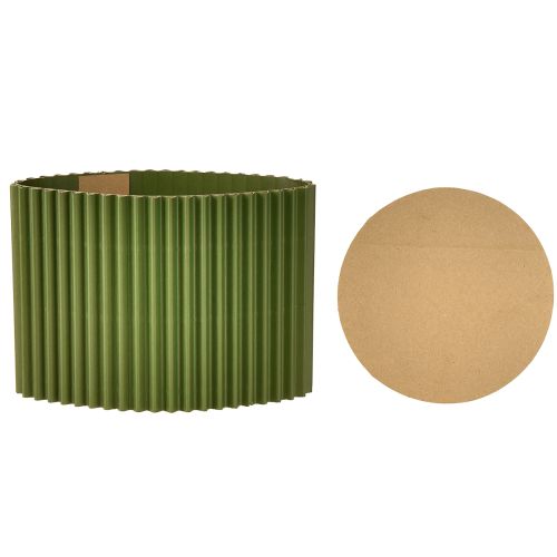 Artikel Bloempot van papier donkergroen Ø13cm H12cm 4 stuks