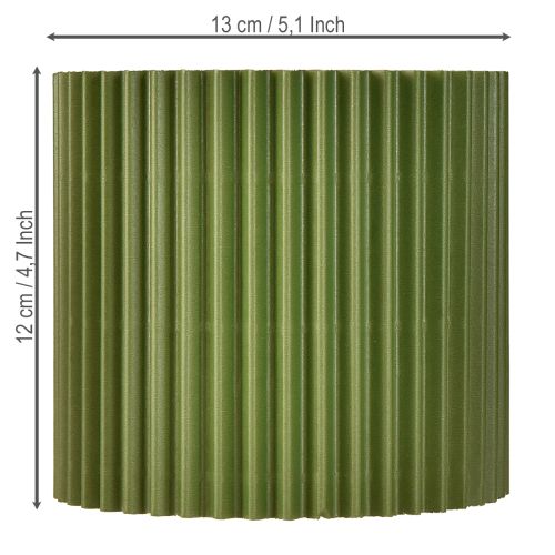 Artikel Bloempot van papier donkergroen Ø13cm H12cm 4 stuks