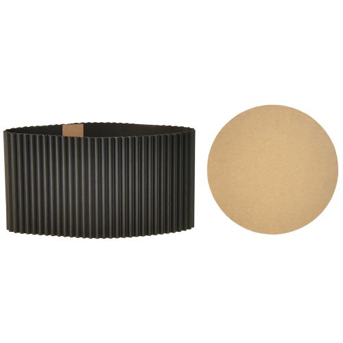 Artikel Bloempot van papier, zwart Ø19cm H14cm, 3 stuks