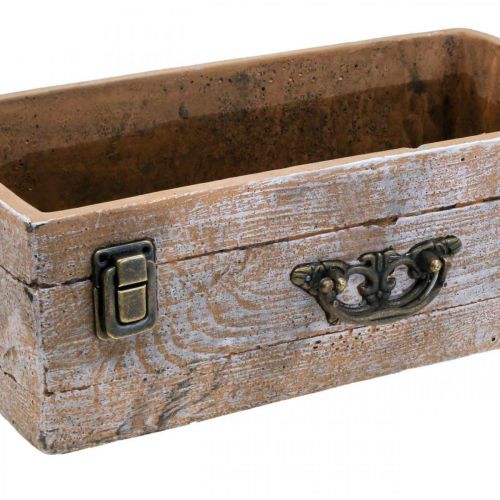 Floristik24 Plantenlade beton antiek houtlook 31x17x10cm