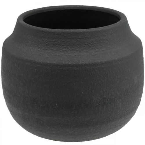 Bloempot zwart keramiek Ø27cm H23cm