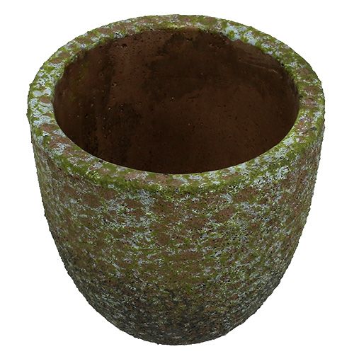 Floristik24 Plantenbak mossy grijs, groen Ø14cm H14cm 2st