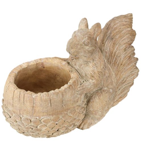 Bloempot met eekhoorn gegoten stenen decoratie 26×14×19cm