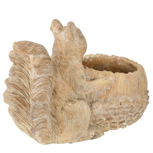 Artikel Bloempot met eekhoorn gegoten stenen decoratie 26×14×19cm
