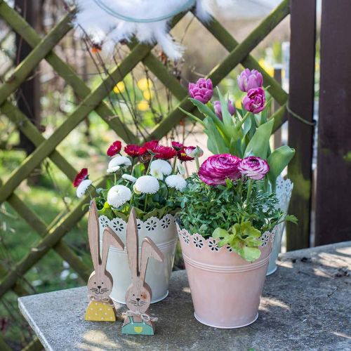 Floristik24 Bloembak bloem ornament licht groen Ø15cm H15cm