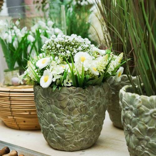 Floristik24 Bloempot groen Ø15.5cm H15cm