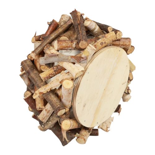 Floristik24 Plantenbak houten bloempot houtdecoratie naturel H10,5cm Ø10cm