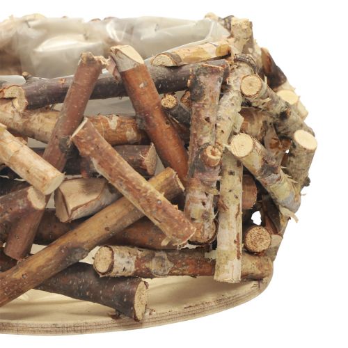 Floristik24 Plantenbak hout bloempot hout plantenpot natuur Ø23cm H13cm