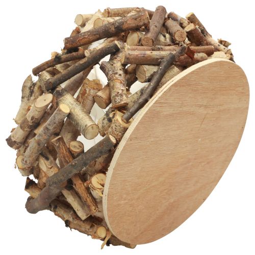 Floristik24 Plantenbak hout, bloemenschaal, plantenschaal rond Ø30cm H18cm