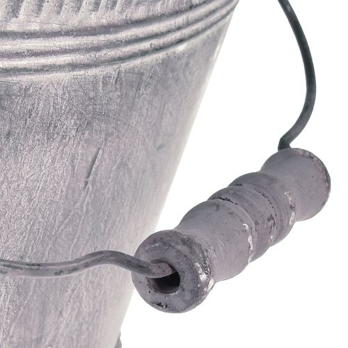 Floristik24 Plantenbak Metaal Ovaal Paars Wit Schaal met Voet H14cm