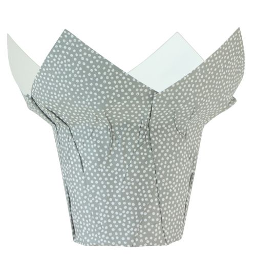 Floristik24 Plantenbak papier gestippeld cadeauverpakking bloemen Ø9cm H16cm 8 st